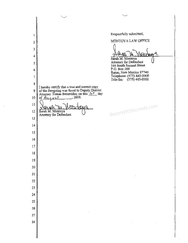 Original Change of Venue Motion filing (page 2)