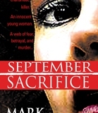 Paperback cover of September Sacrifice by Mark Horner. Cover features face of defendant Linda Henning. (Kensington Publishing Corp, 2004)