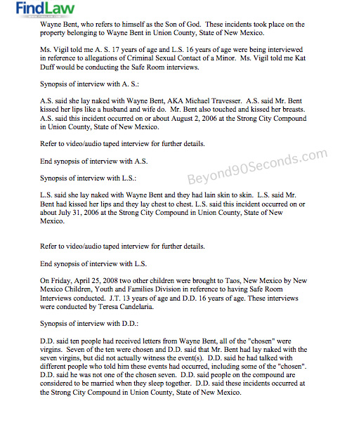 Arrest Warrant Affidavit