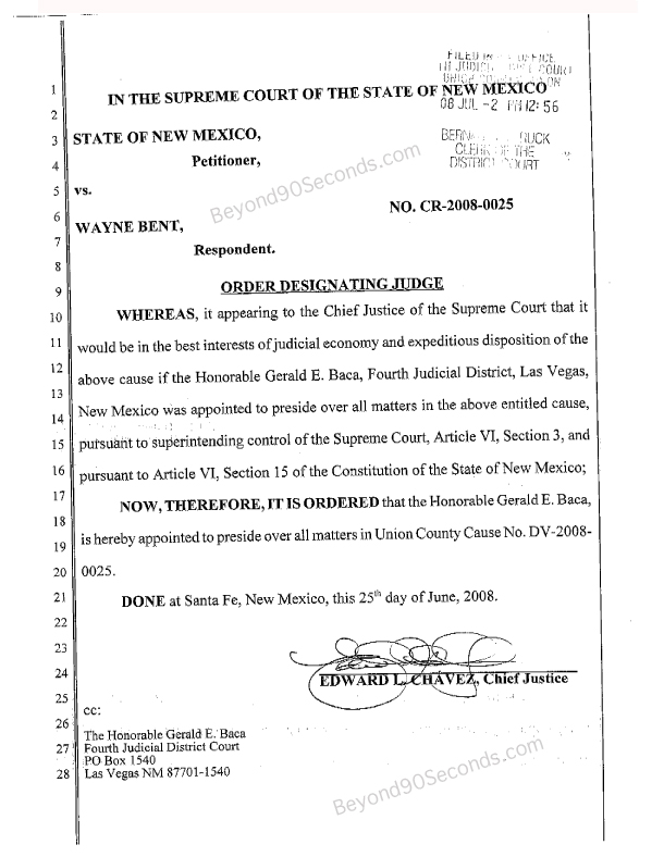 Order Designating Judge