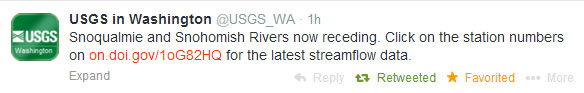 U.S. Geological Survey tweet on March 10.
